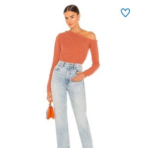 Superdown Ravie One Shoulder Sweater in Rust